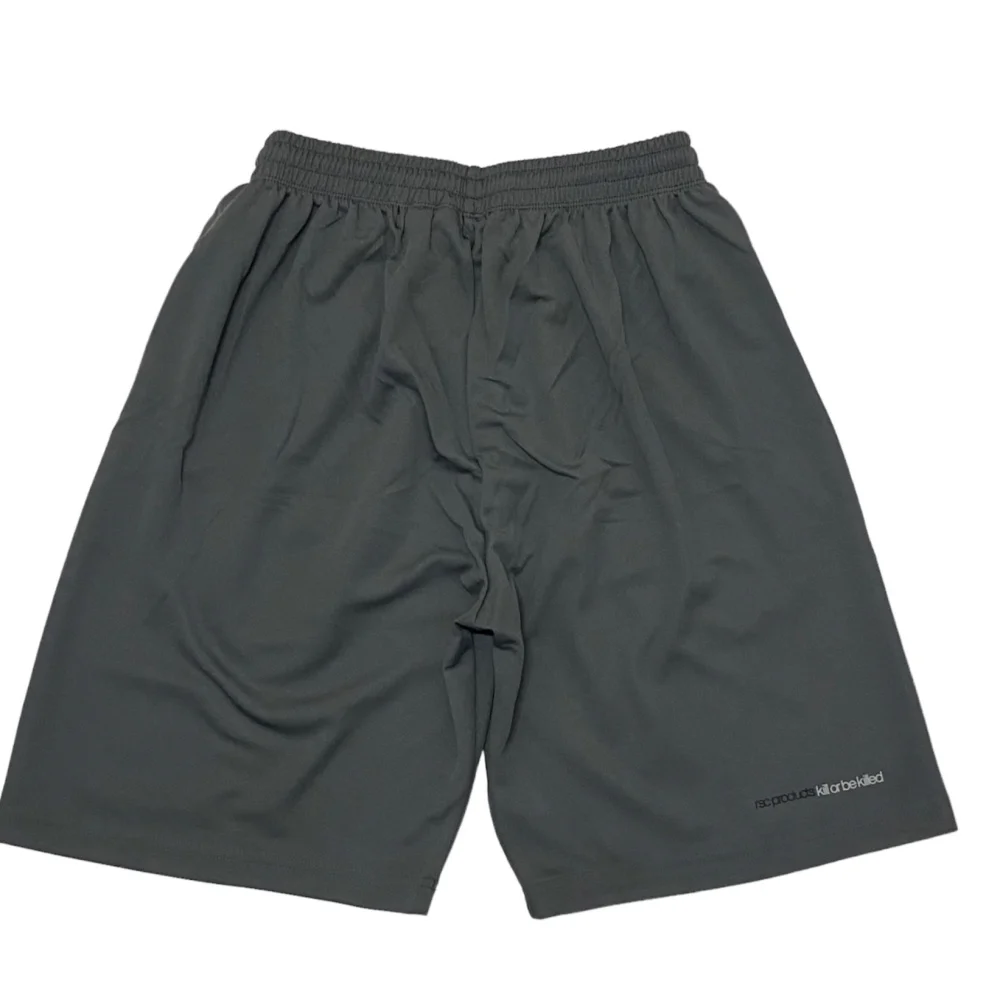 BOX LOGO 速乾短褲 L 灰黑 反面