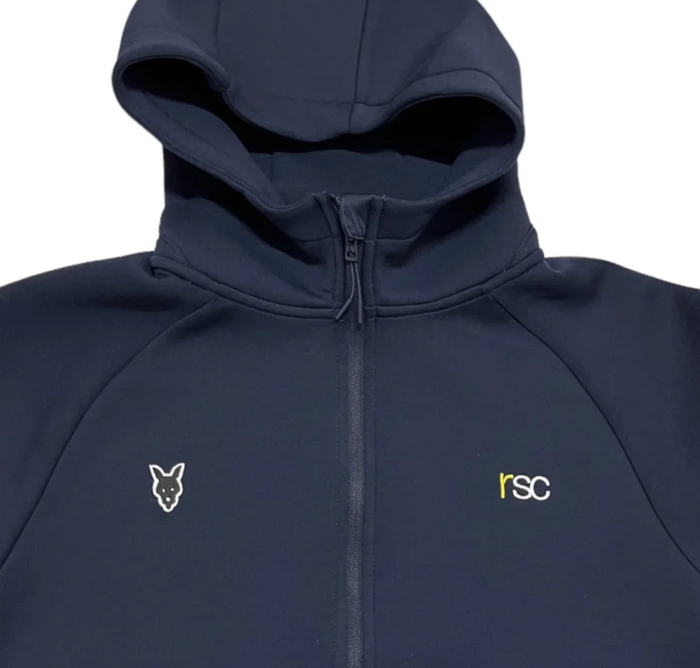 RSC 刺繡 Logo XL 藍底黃字 外套 近照