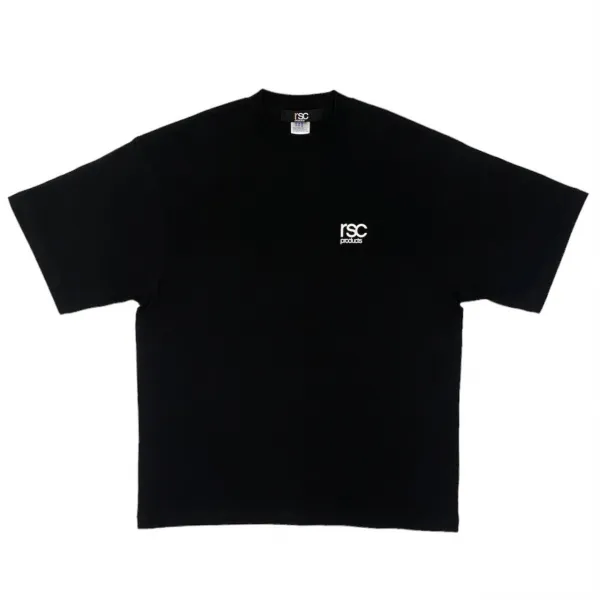 rsc products | RSC 小 LOGO 短袖 棉質 T-SHIRT L號 黑底 白字