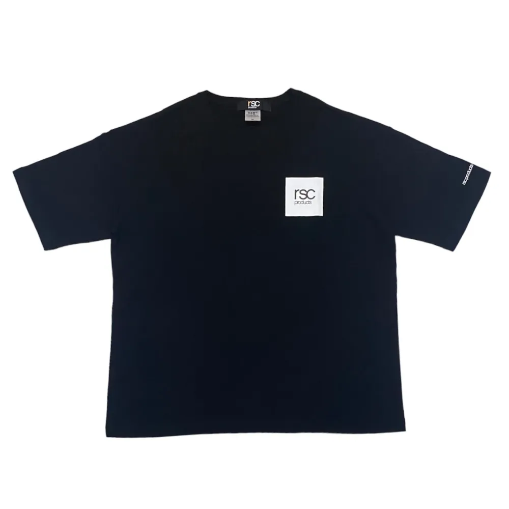 rsc products | RSC BOX LOGO 短袖 大版型 棉質 方框 T-SHIRT L號 黑底 白框