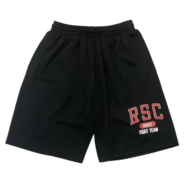 rsc products | RSC FIGHT TEAM LOGO 短褲 運動 吸汗 速乾 透氣 抗皺 L號 黑底 紅字