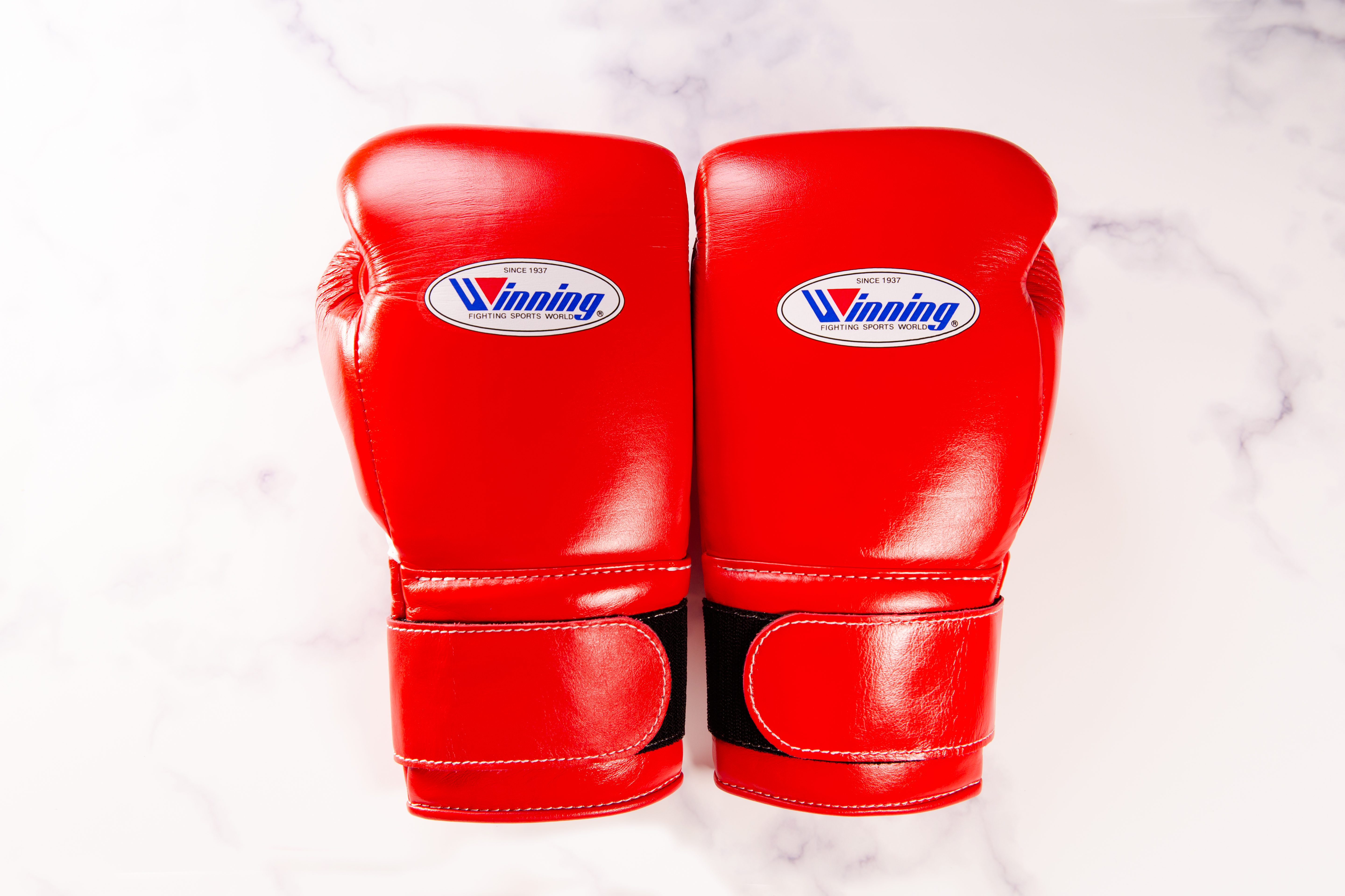 Winning 拳套 Velcro 魔鬼氈 紅