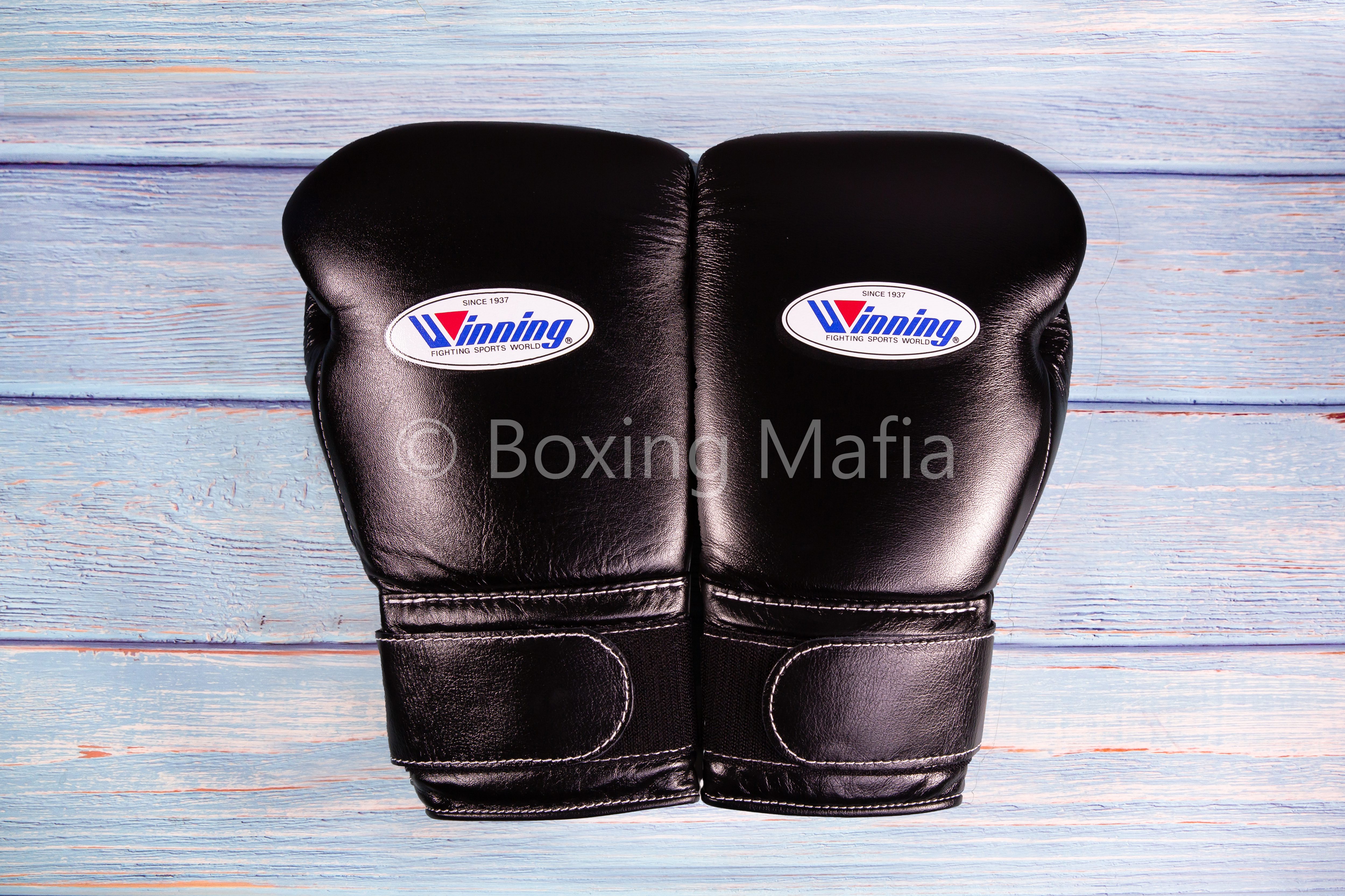 Winning 拳套 Velcro 魔鬼氈 黑